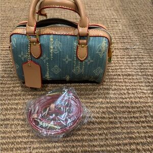 & Other Stories Green and Tan Mini Bag